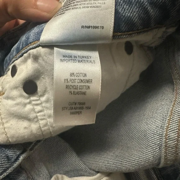 AGOLDE Harper Wide Leg Straight Jean Light Wash High Waisted Stretch 29 EUC - Picture 5 of 6